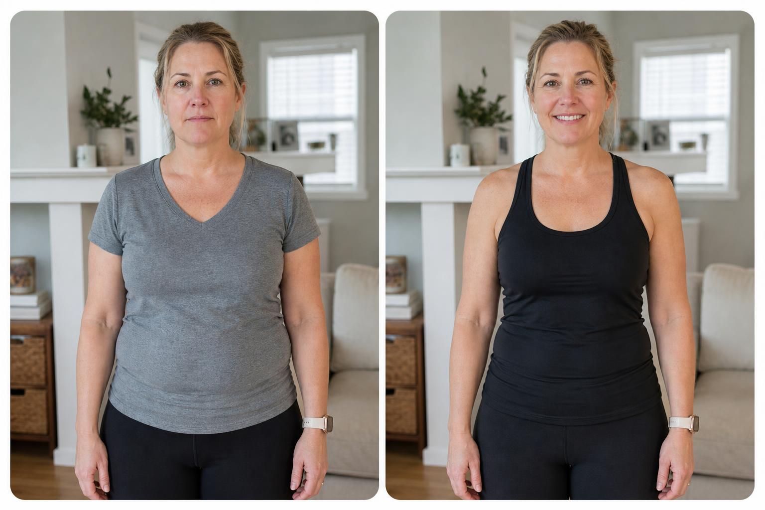 Before and after transformation